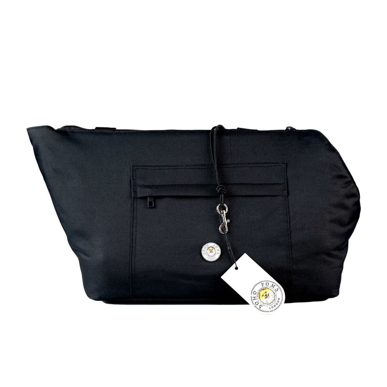 Soho Poms Compton Black & Cream Pet Carrier - Ideal for Dogs & Cats