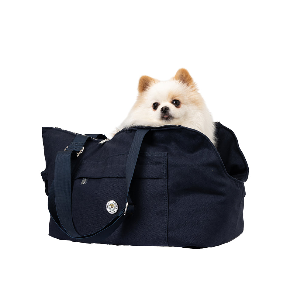 Soho Poms Berwick Pet Carrier - Navy - Ideal for Dogs & Cats