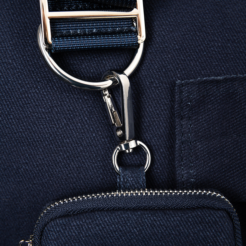 Soho Poms Berwick Pet Carrier - Navy - Ideal for Dogs & Cats